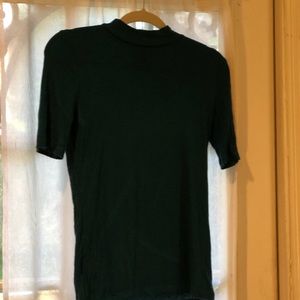 Dark teal turtleneck t shirt